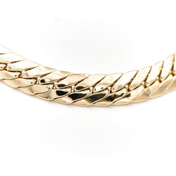 Bracelet Gourmette maille anglaise en or jaune - Castafiore