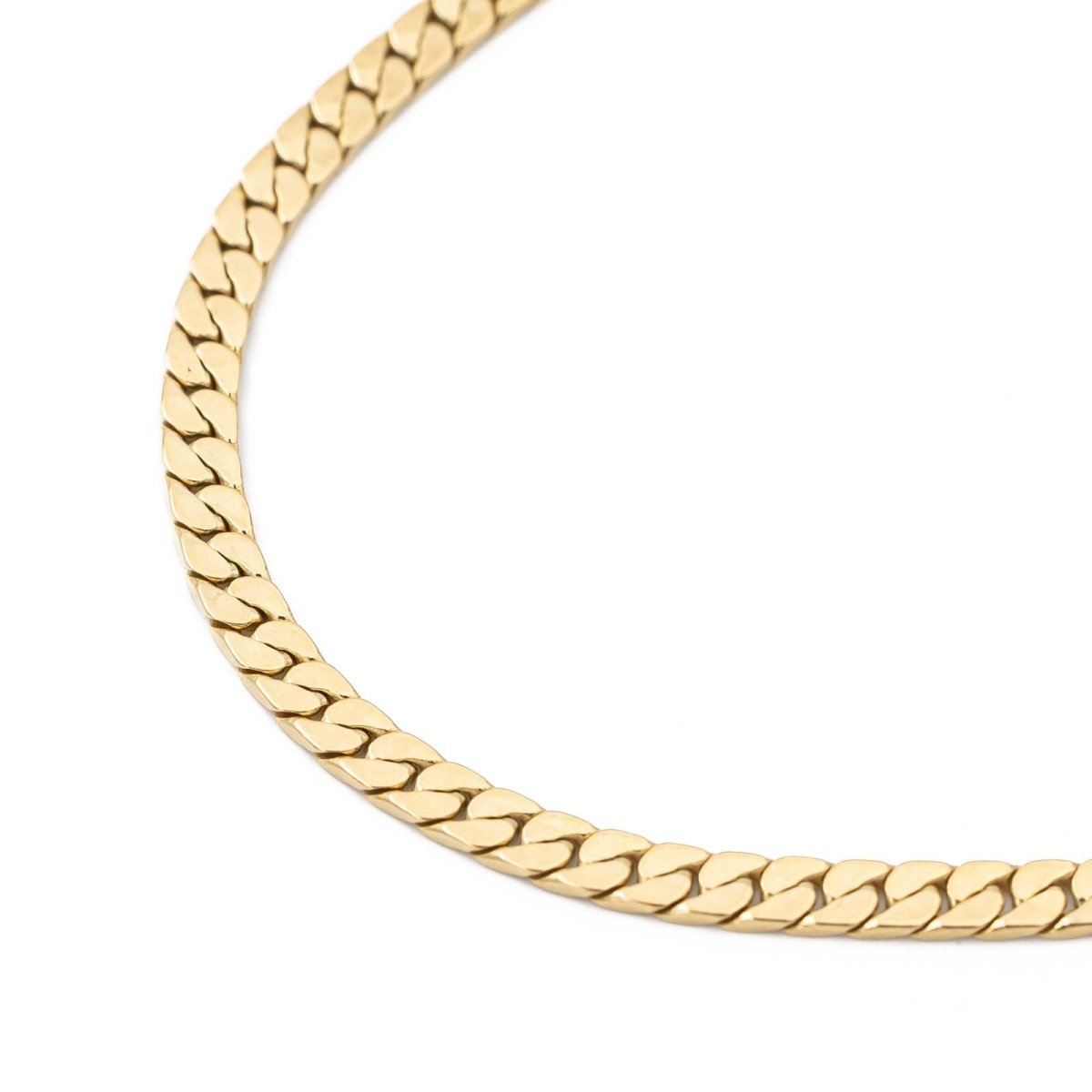 Bracelet Gourmette maille anglaise en or jaune - Castafiore