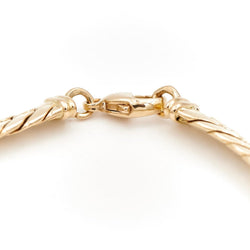 Bracelet Gourmette maille anglaise en or jaune - Castafiore