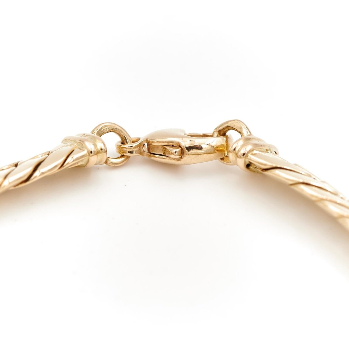 Bracelet Gourmette maille anglaise en or jaune - Castafiore