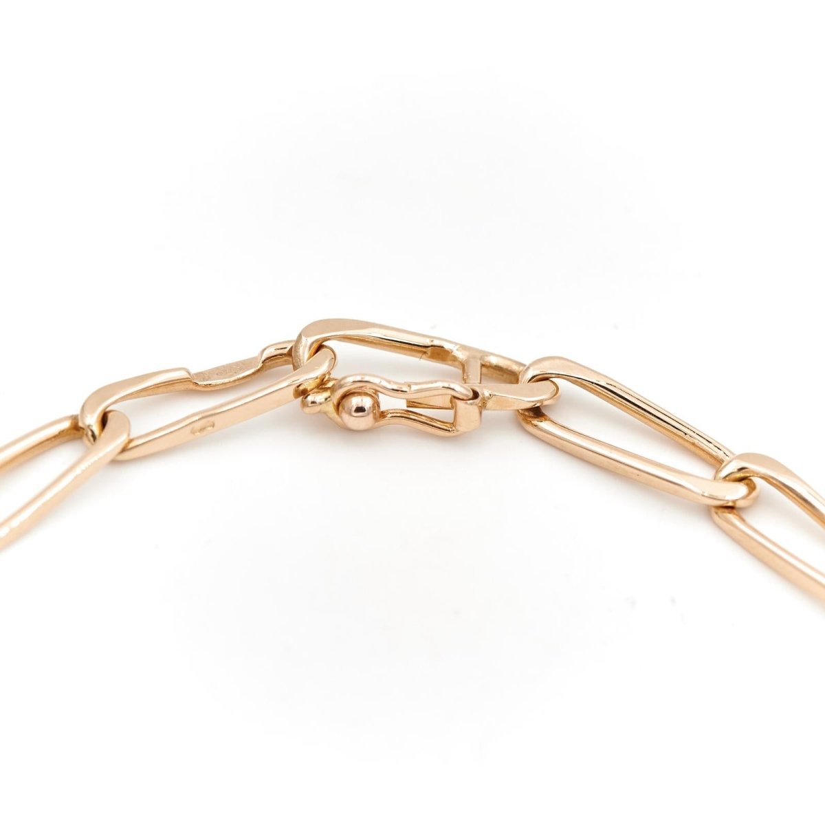 Bracelet Gourmette maille cheval en or jaune - Castafiore