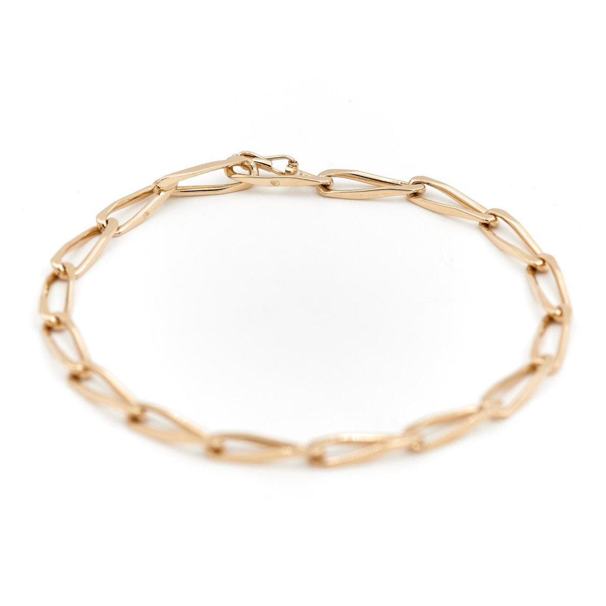 Bracelet Gourmette maille cheval en or jaune - Castafiore