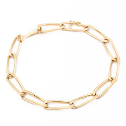 Bracelet Gourmette maille cheval en or jaune - Castafiore