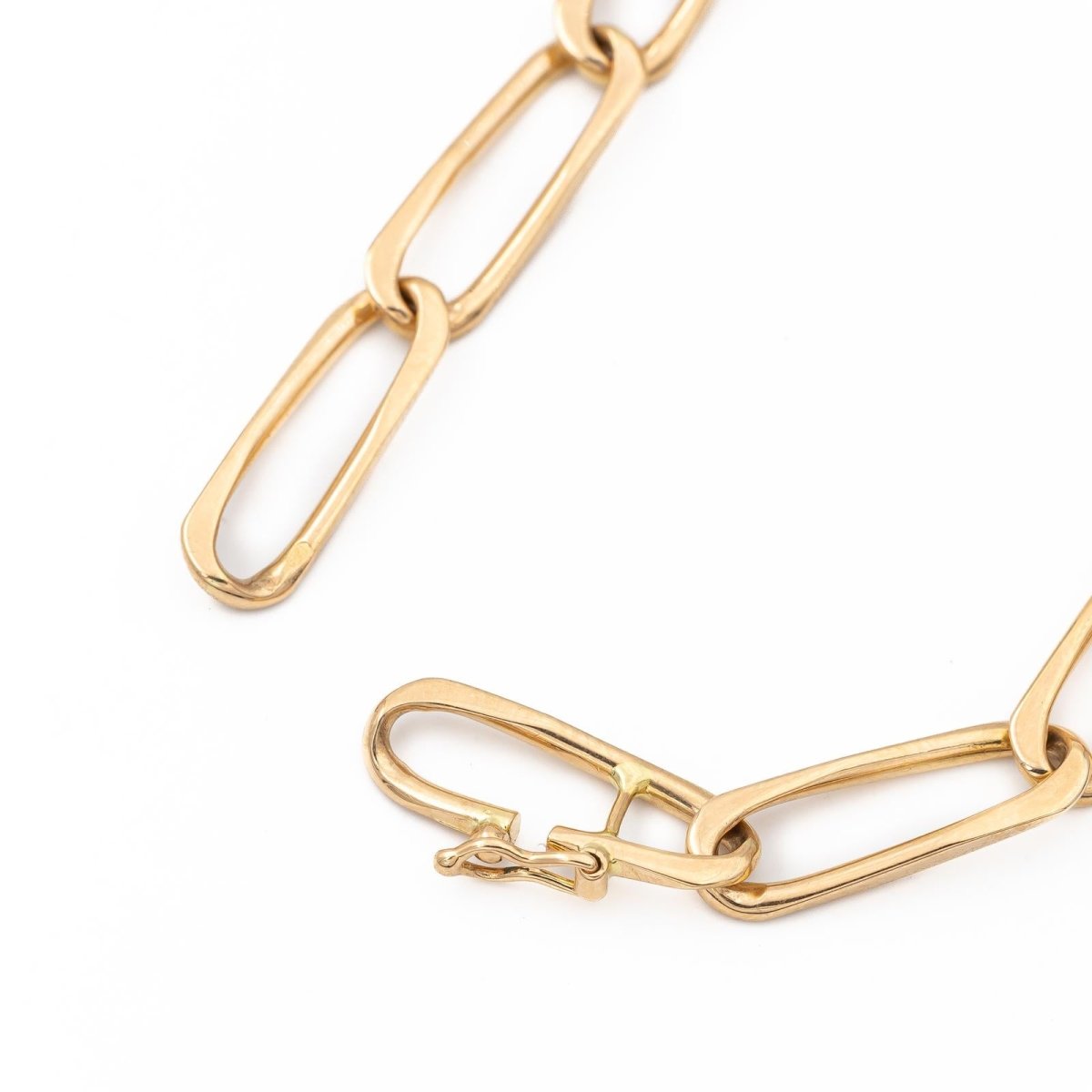 Bracelet Gourmette maille cheval en or jaune - Castafiore