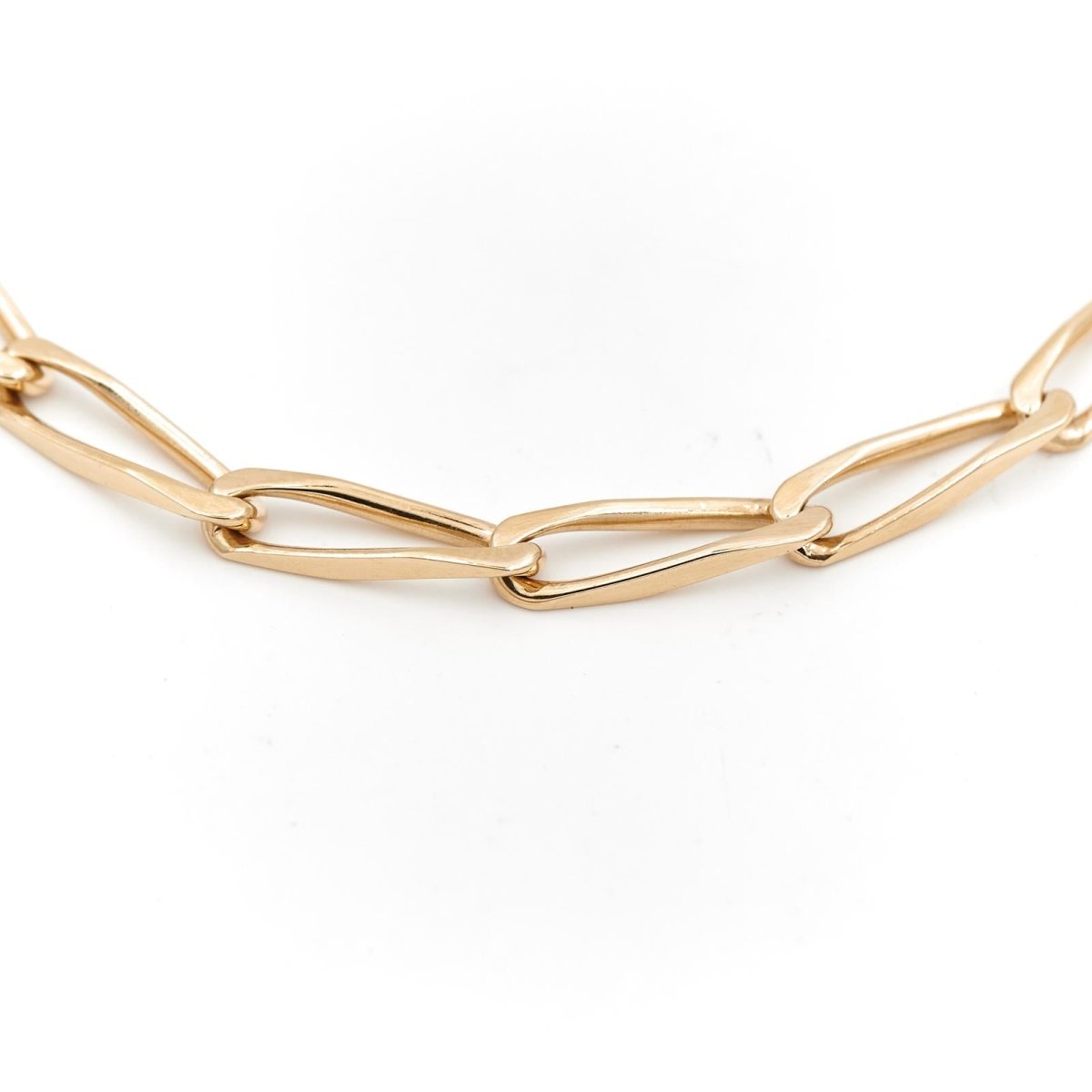 Bracelet Gourmette maille cheval en or jaune - Castafiore