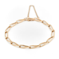 Bracelet Gourmette maille cheval en or jaune - Castafiore