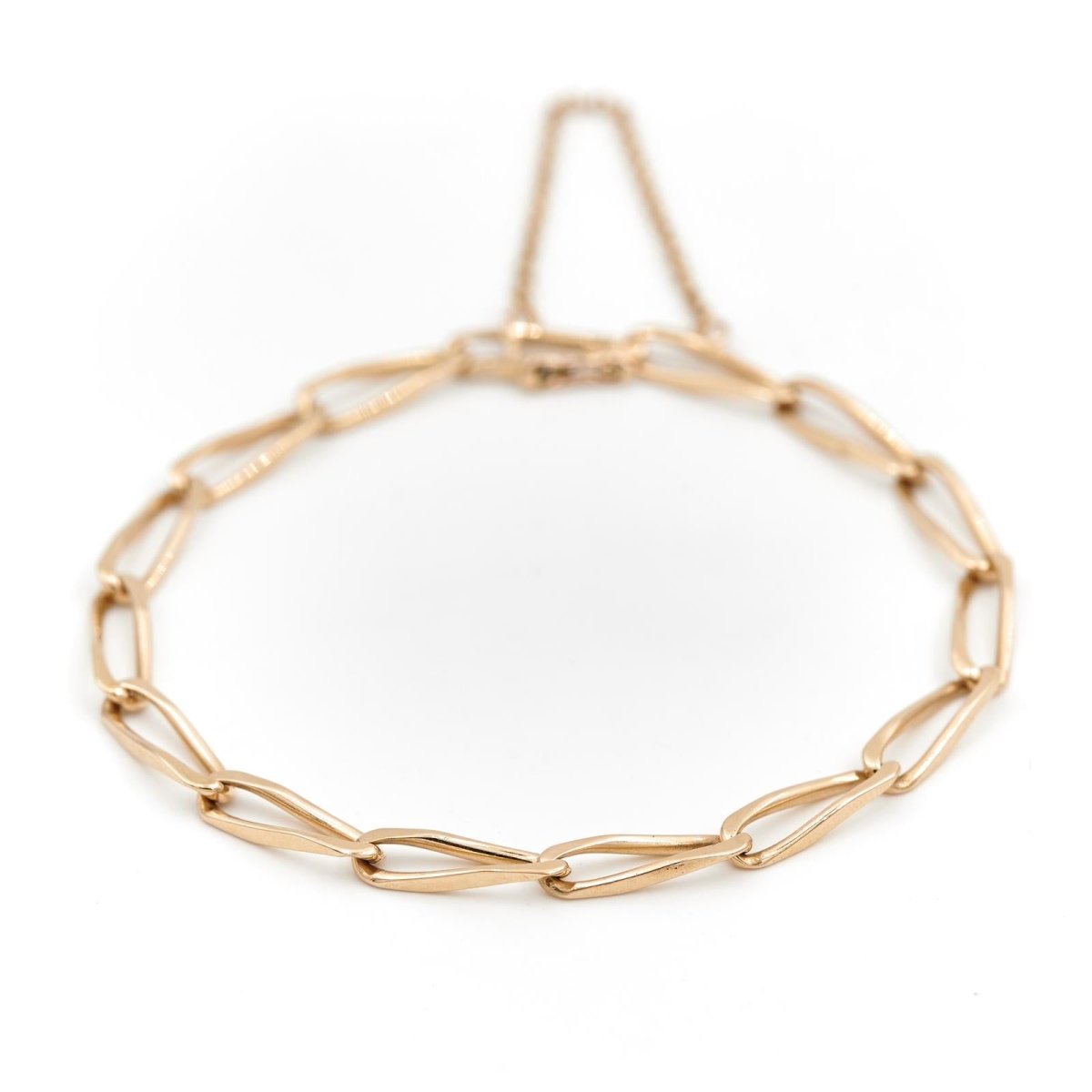 Bracelet Gourmette maille cheval en or jaune - Castafiore