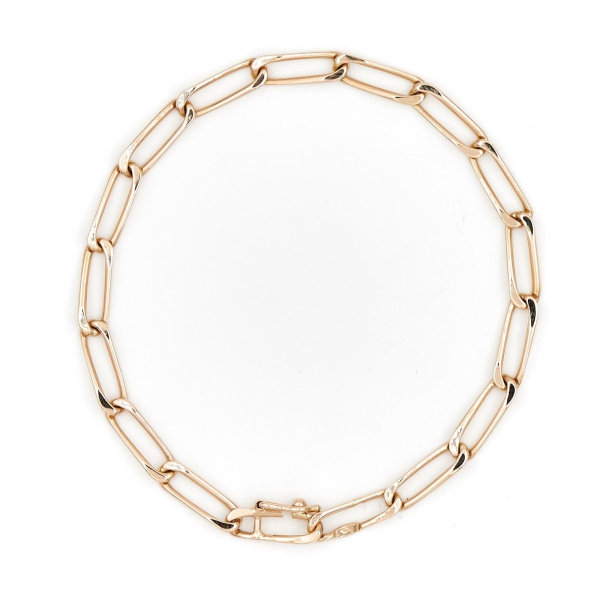 Bracelet Gourmette maille cheval en or jaune - Castafiore