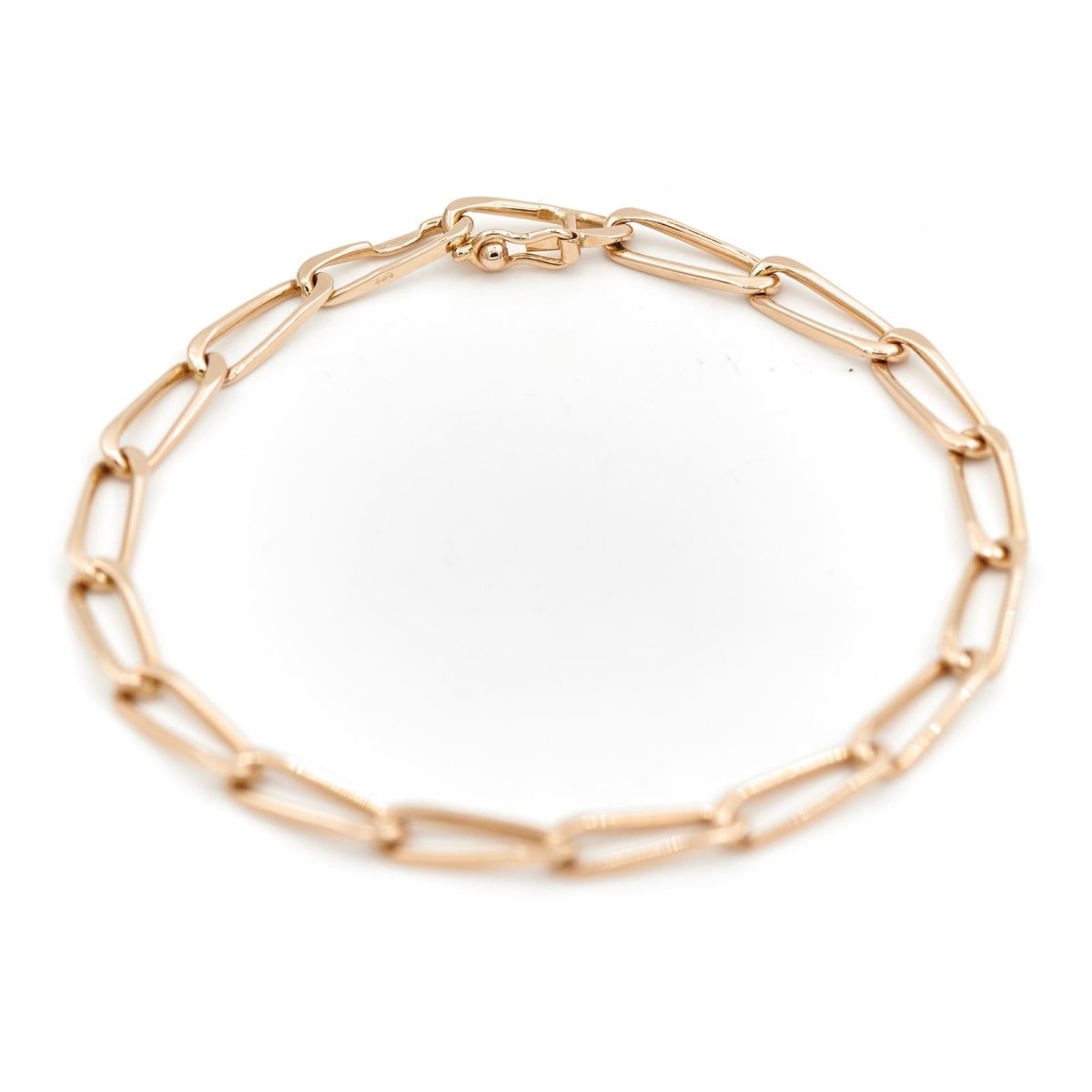 Bracelet Gourmette maille cheval en or jaune - Castafiore