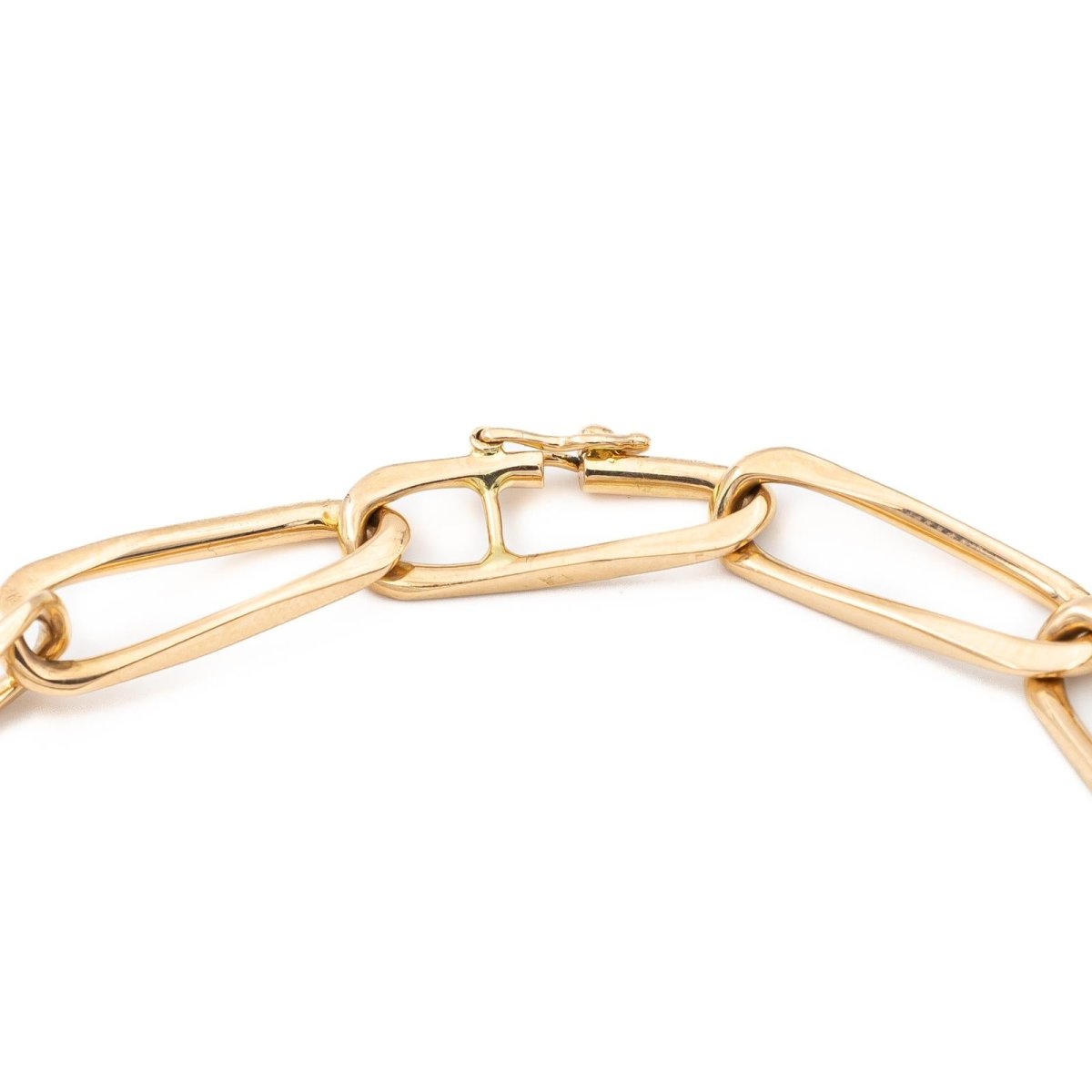 Bracelet Gourmette maille cheval en or jaune - Castafiore