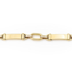 Bracelet Gourmette maille fantaisie, 3 ors - Castafiore