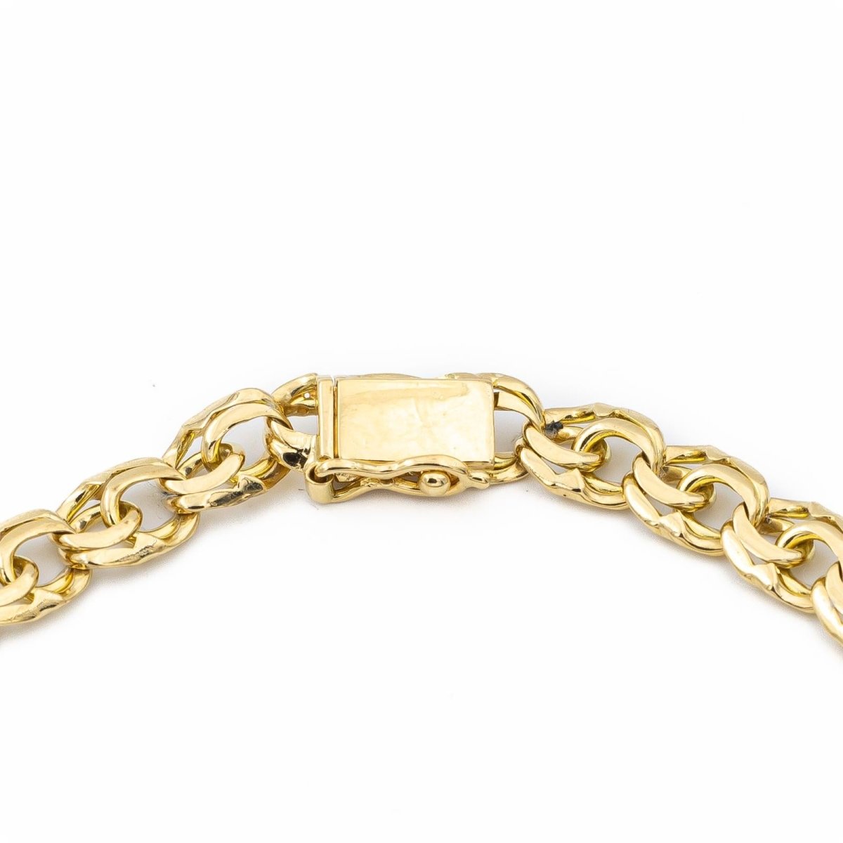 Bracelet Gourmette maille fantaisie en or jaune - Castafiore