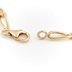 Bracelet Gourmette maille figaro en or jaune - Castafiore