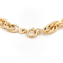 Bracelet Gourmette maille forçat en or jaune - Castafiore