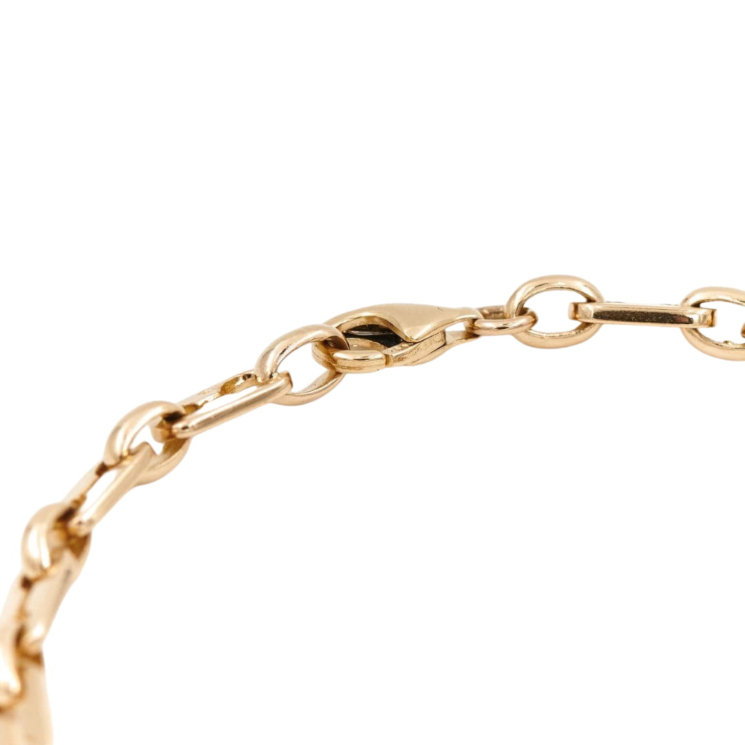 Bracelet Gourmette maille grain de café en or jaune - Castafiore