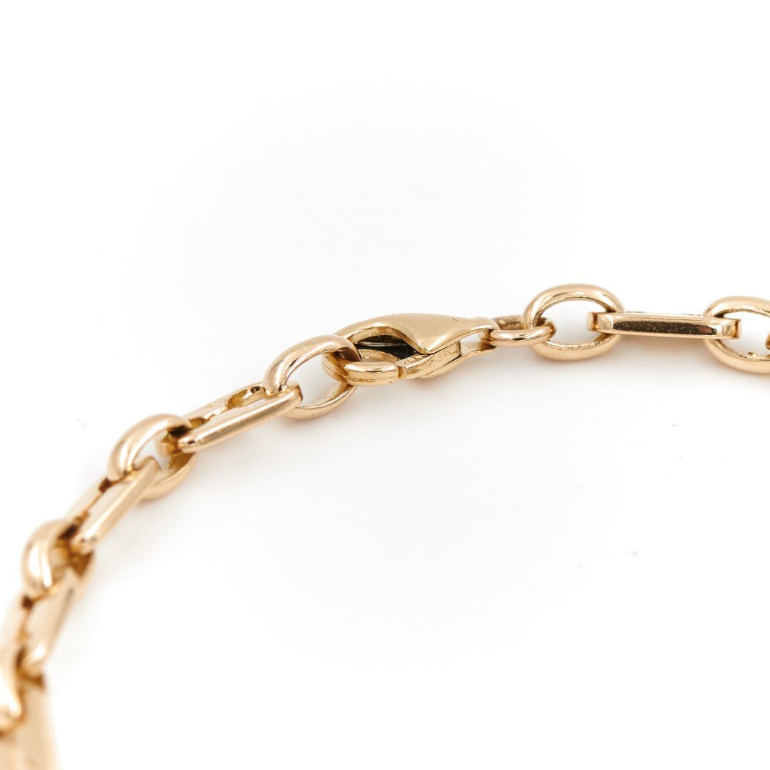 Bracelet Gourmette maille grain de café en or jaune - Castafiore
