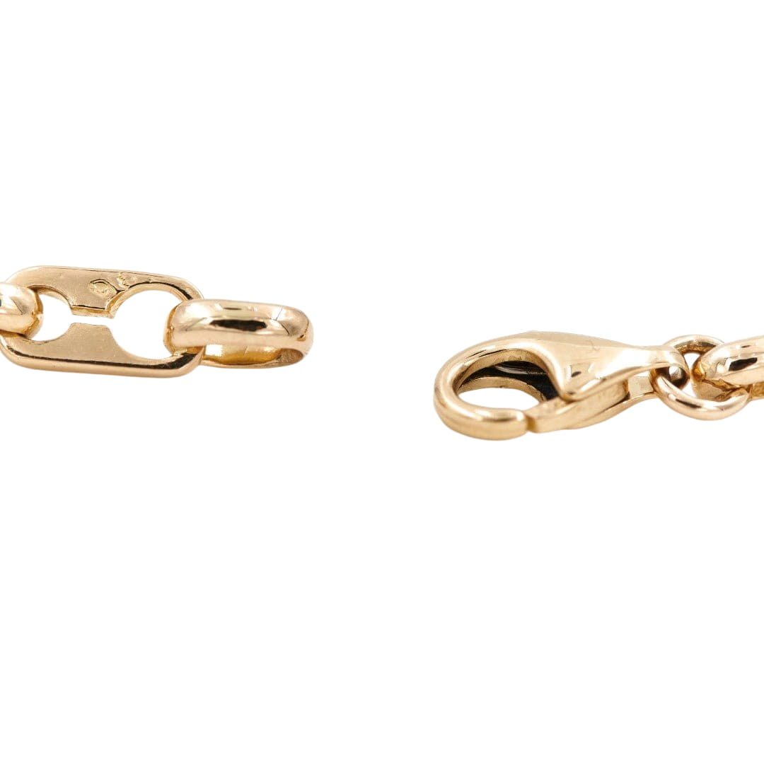 Bracelet Gourmette maille grain de café en or jaune - Castafiore