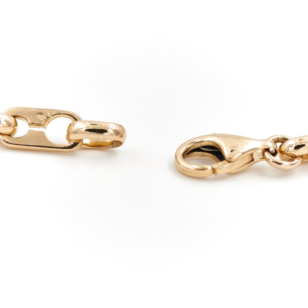 Bracelet Gourmette maille grain de café en or jaune - Castafiore