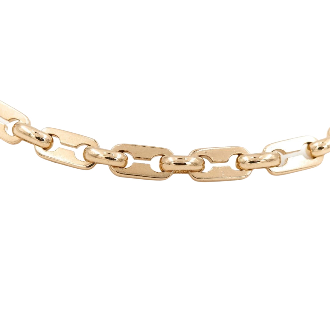 Bracelet Gourmette maille grain de café en or jaune - Castafiore