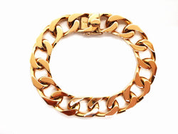 Bracelet Gourmette maille imposante en or jaune - Castafiore