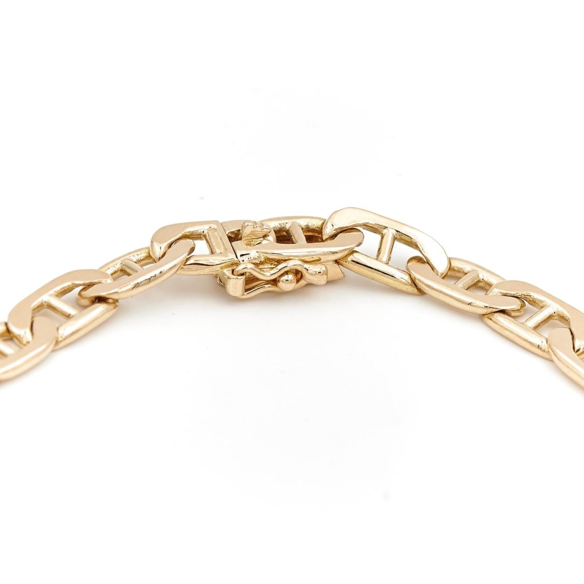 Bracelet Gourmette maille marine en or jaune - Castafiore