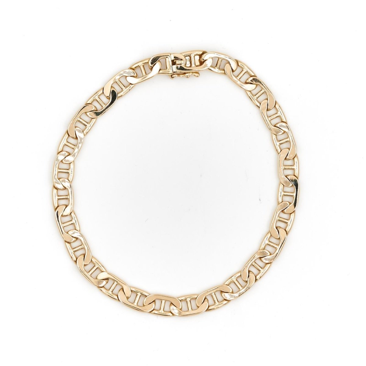 Bracelet Gourmette maille marine en or jaune - Castafiore