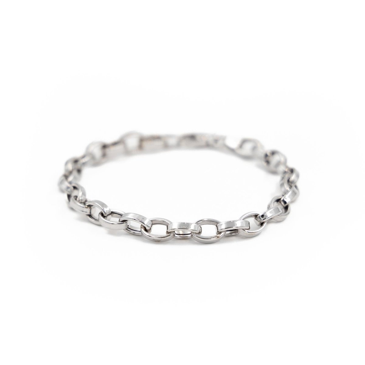 Bracelet Gourmette maille spartacus en or blanc - Castafiore