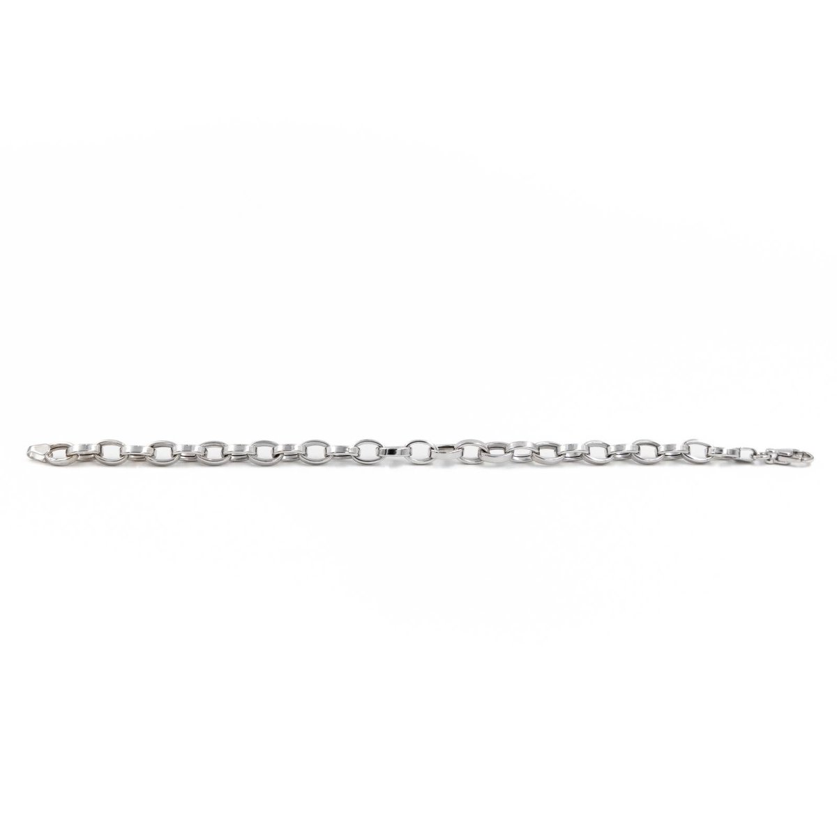 Bracelet Gourmette maille spartacus en or blanc - Castafiore