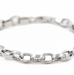 Bracelet Gourmette maille spartacus en or blanc - Castafiore