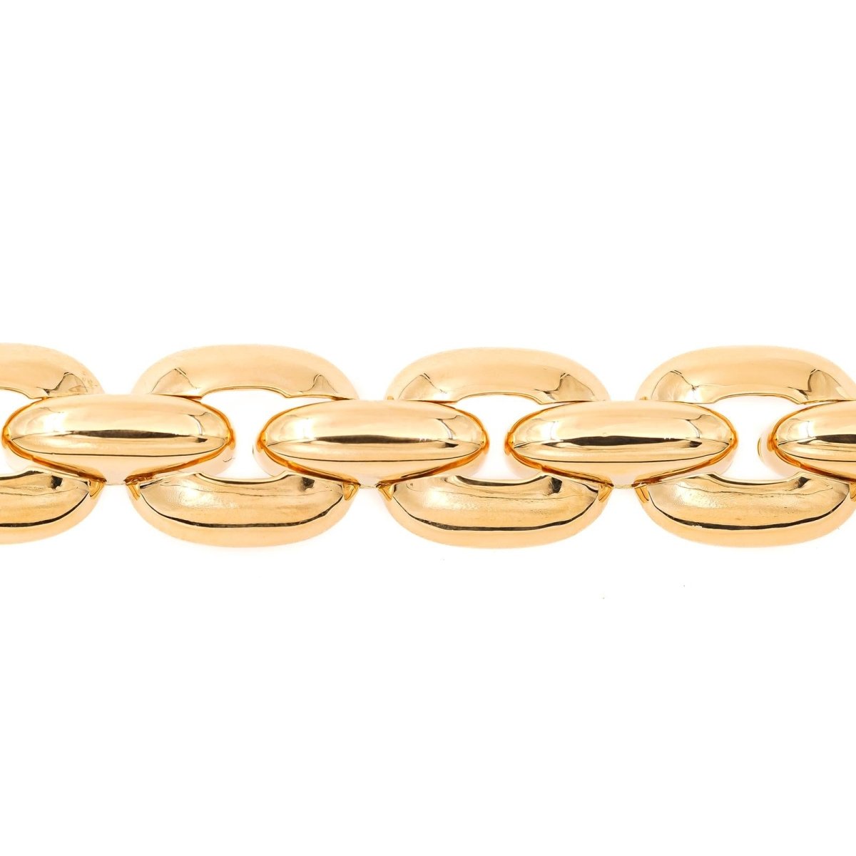 Bracelet Gourmette massive en or jaune - Castafiore
