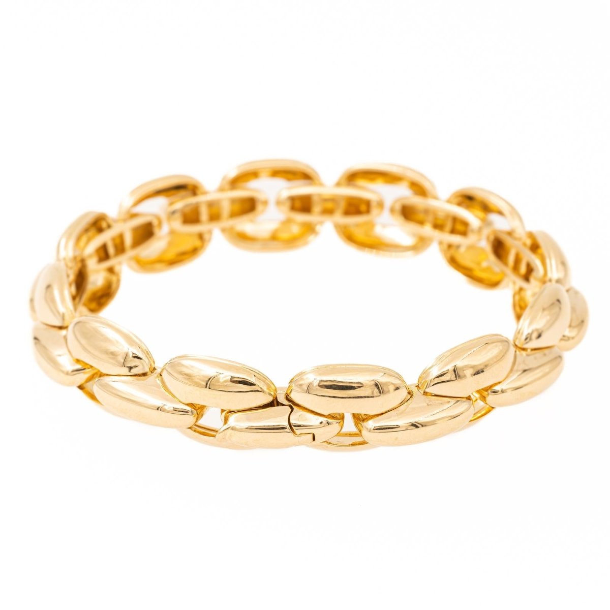 Bracelet Gourmette massive en or jaune - Castafiore