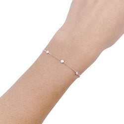 Bracelet gouttière or blanc et diamants - Castafiore