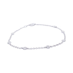 Bracelet gouttière or blanc et diamants - Castafiore