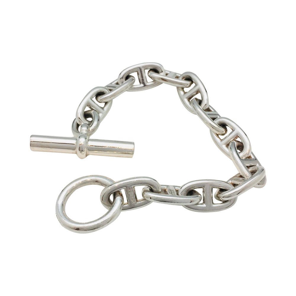 Bracelet Hermès, "Chaîne d'ancre", argent - Castafiore
