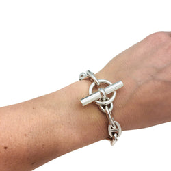 Bracelet Hermès, "Chaîne d'ancre", argent - Castafiore