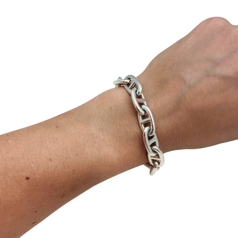 Bracelet Hermès, "Chaîne d'ancre", argent - Castafiore