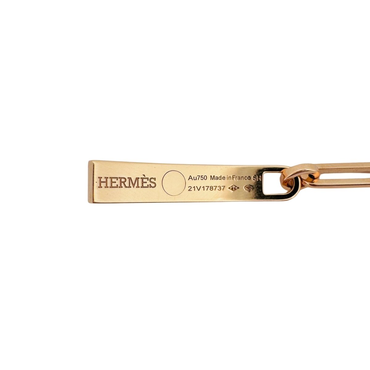 Bracelet HERMES "Kelly" en or rose et diamants - Castafiore