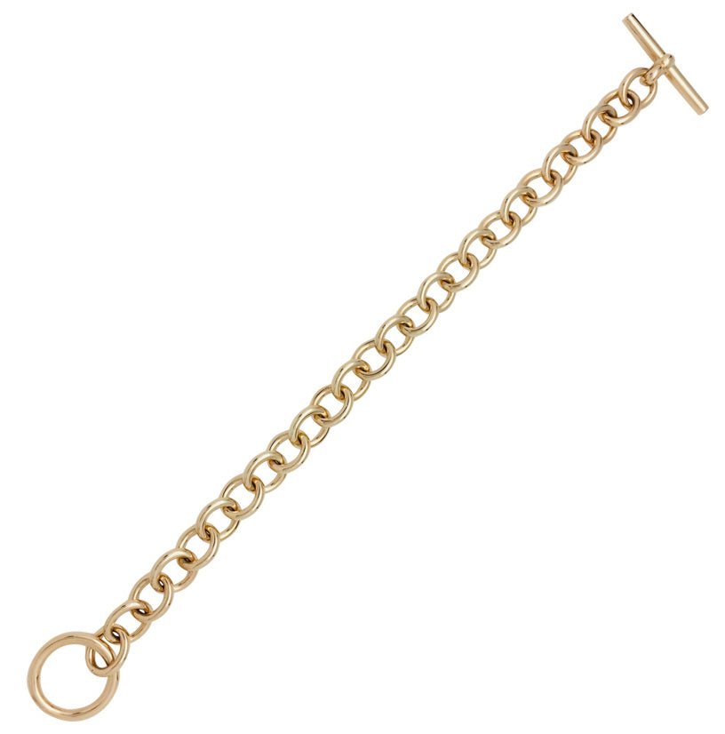 Bracelet HERMES maillons ronds or jaune - Castafiore