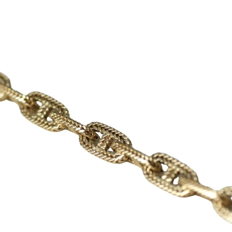 Bracelet HERMÈS par GEORGES LENFANT "Chaîne d'ancre" en or jaune - Castafiore