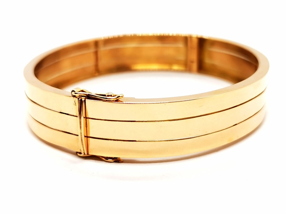 Bracelet Jonc 3 rangs en or jaune - Castafiore