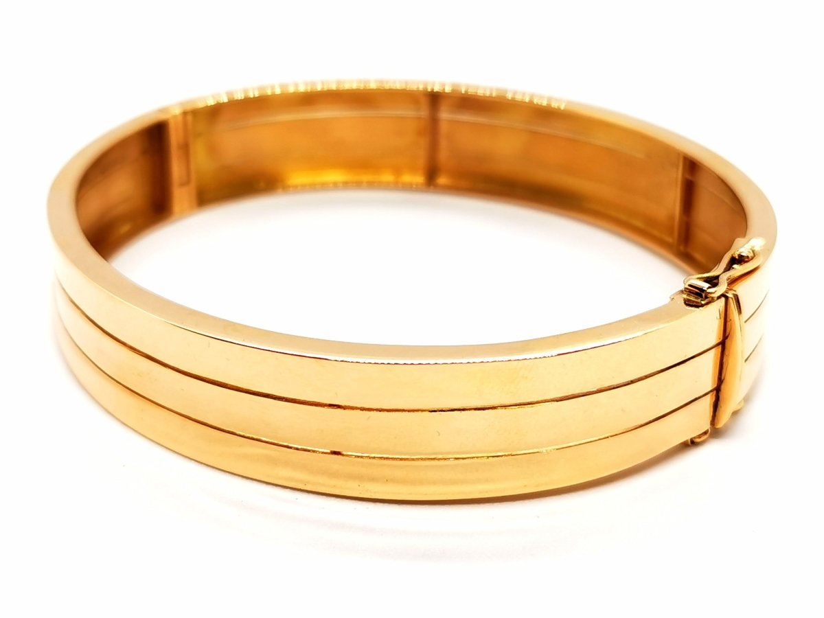 Bracelet Jonc 3 rangs en or jaune - Castafiore