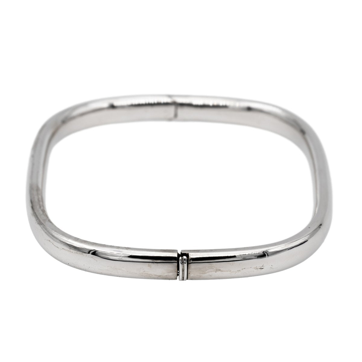 Bracelet Jonc carré en or blanc - Castafiore