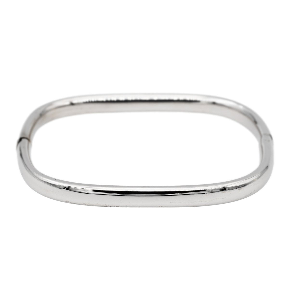 Bracelet Jonc carré en or blanc - Castafiore