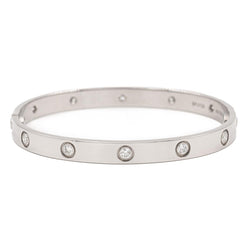Bracelet Jonc CARTIER "Love" en or blanc et diamants - Castafiore