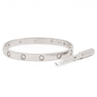 Bracelet Jonc CARTIER "Love" en or blanc et diamants - Castafiore