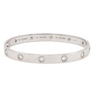 Bracelet Jonc CARTIER "Love" en or blanc et diamants - Castafiore