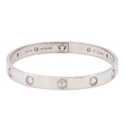 Bracelet Jonc CARTIER "Love" en or blanc et diamants - Castafiore