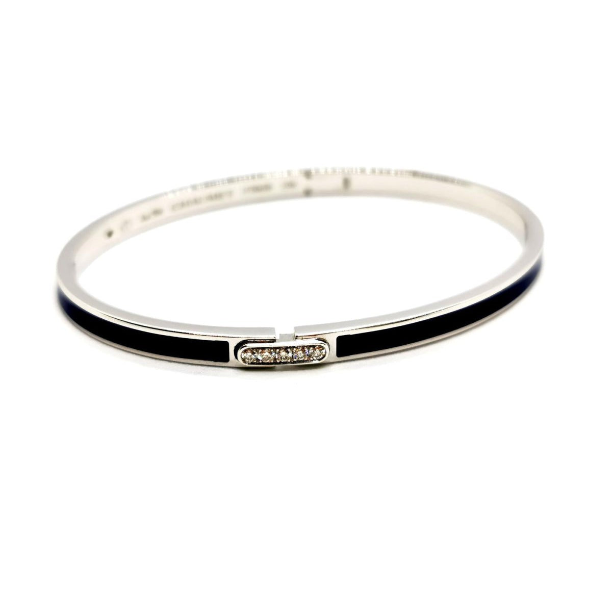 Bracelet Jonc CHAUMET "Liens Evidence", or blanc et diamants - Castafiore