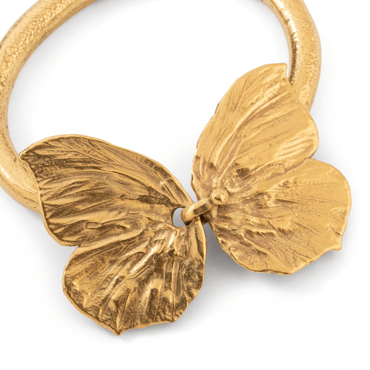 Bracelet Jonc CLAUDE LALANNE "Papillon", en bronze doré - Castafiore