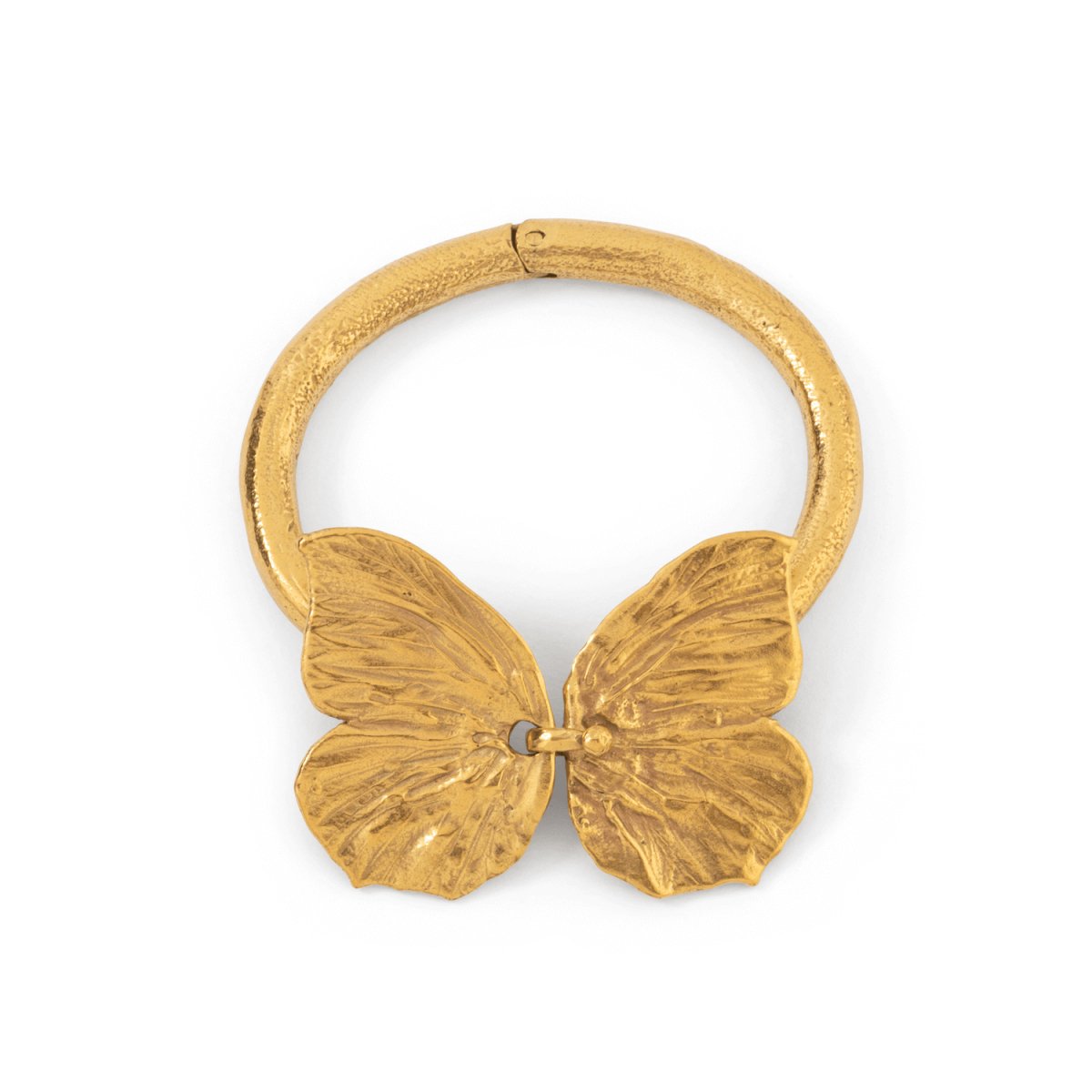 Bracelet Jonc CLAUDE LALANNE "Papillon", en bronze doré - Castafiore